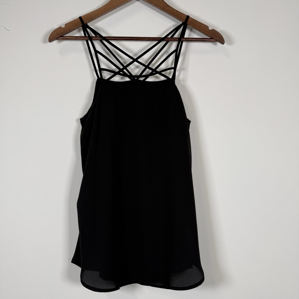 Express Women's Tank Barcelona Cami Black Cross Cross Career Size Small‎